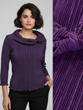 Vtg Y2K super stretch crinkle top - Coin brand
